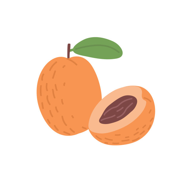 整杏带叶，切半图片下载