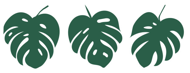 一套怪兽树叶的设计图片下载