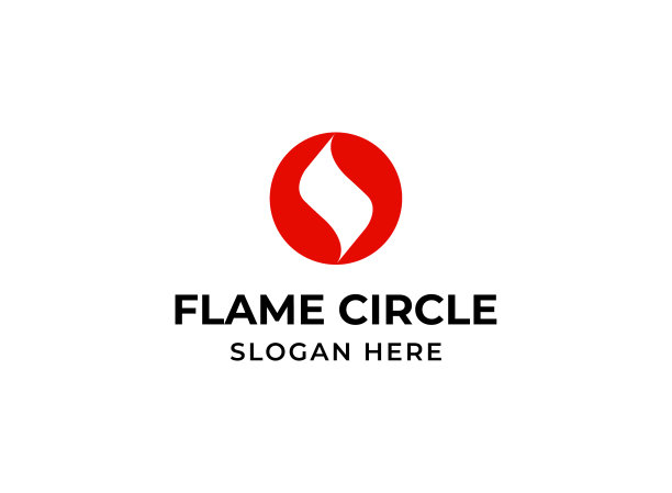 火焰符号在圆形标志火焰标志字图片下载