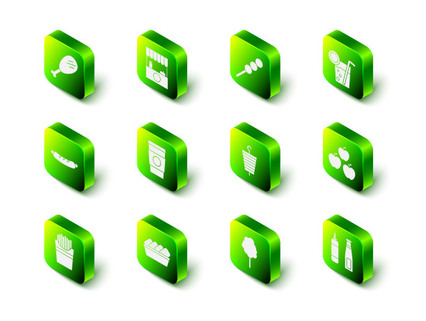 设置街头摊位与天篷肉丸木制图片下载