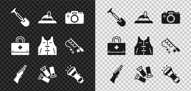 设置铲猎人帽子照片相机狩猎枪图片下载