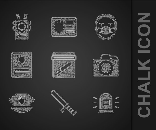 在证据袋里放上刀子，警察用橡皮警棍图片下载