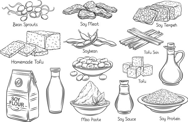 豆制品轮廓图标图片下载