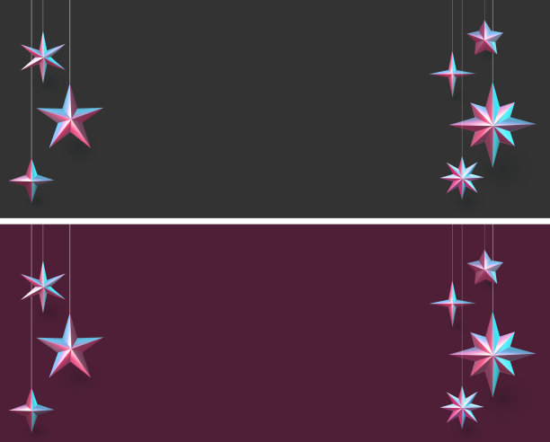 背景与悬挂的金属星星图片下载