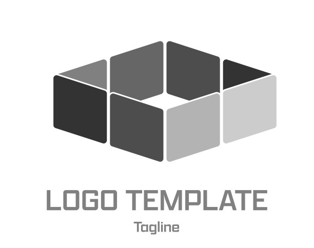 单色方格标志贴纸模板图片下载