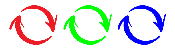 一组红、绿、蓝符号-两个红图片下载