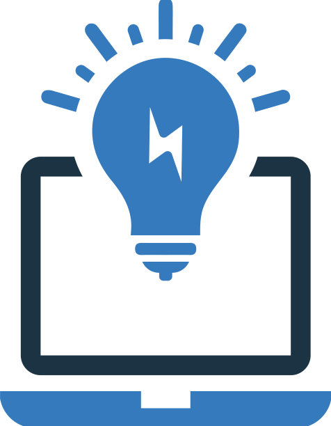 灯泡想法笔记本图标简单的设计图片下载