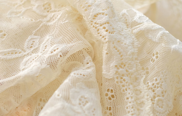 象牙色蕾丝抽象背景，特写图片下载