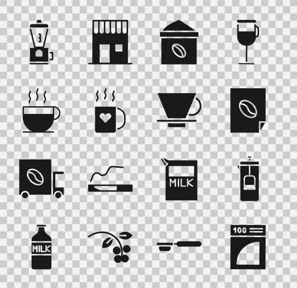 集咖啡纸过滤法压滤海报袋图片下载