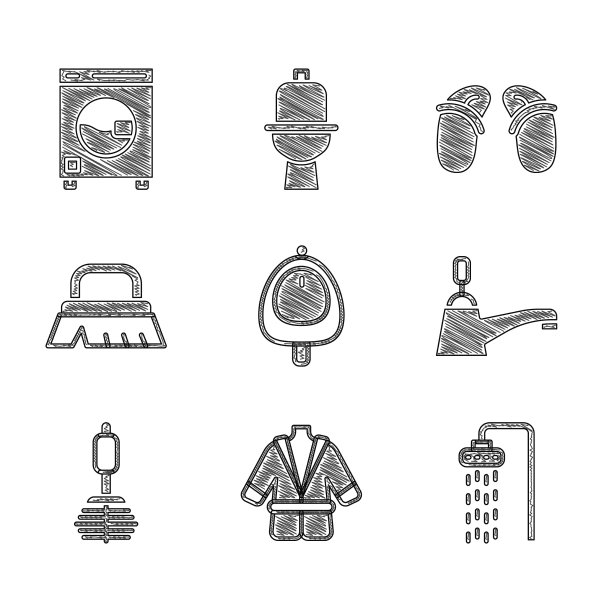 设置马桶便池或浴衣淋浴图片下载