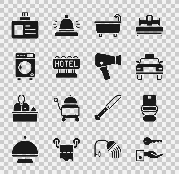 设置酒店门锁钥匙，抽水马桶出租车图片下载