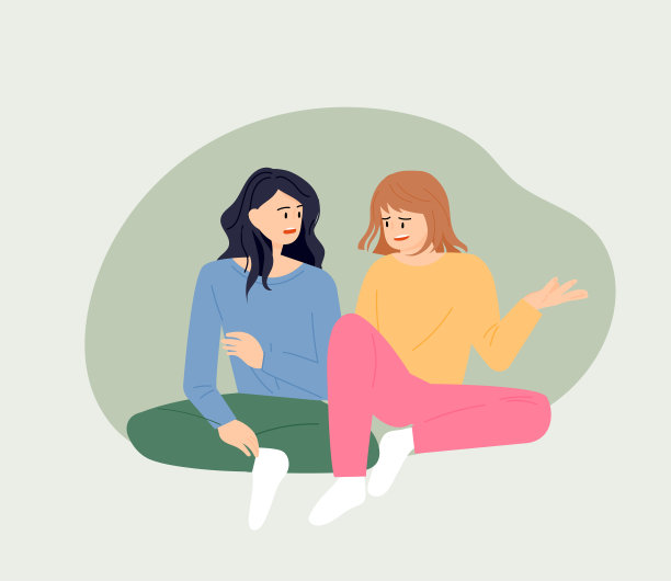 与朋友交谈。图片下载