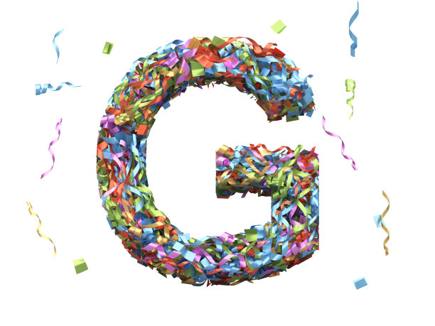 黄金纸屑字体。图片下载