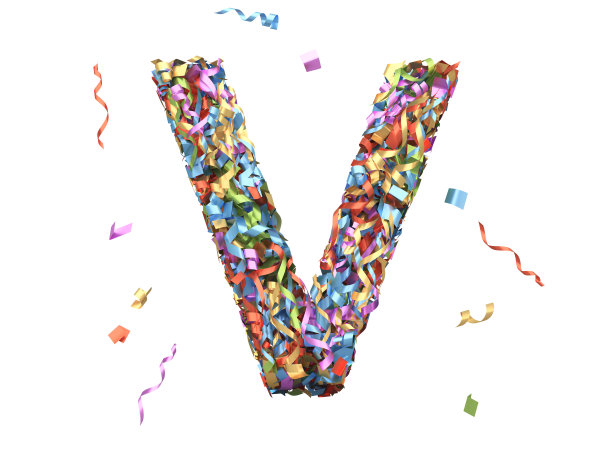 黄金纸屑字体。图片下载