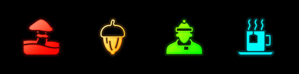 集香菇橡子秋衣和杯茶图片下载