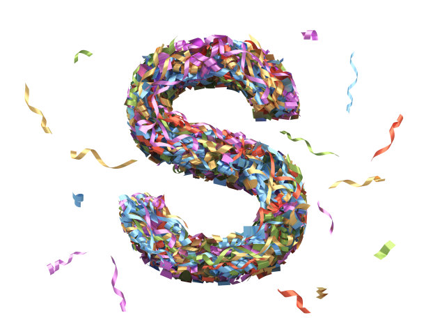 黄金纸屑字体。图片下载