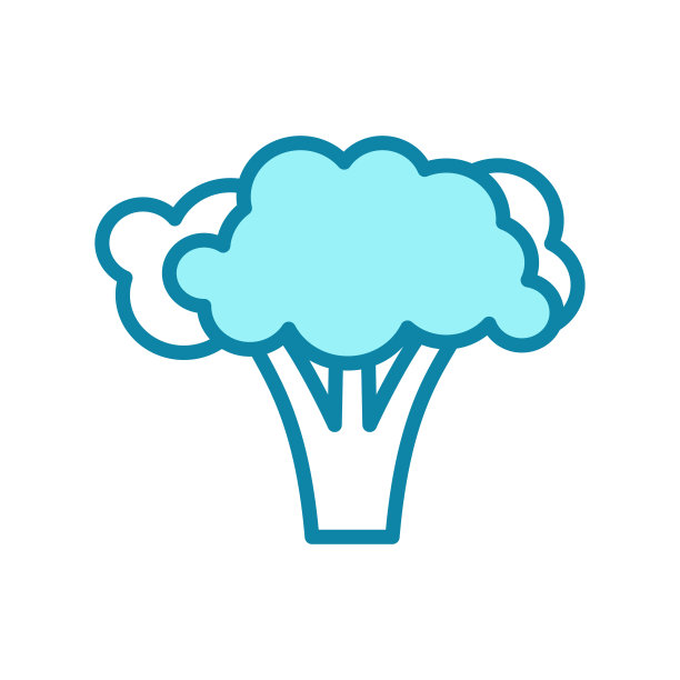 花椰菜-蔬菜图标矢量设计模板图片下载