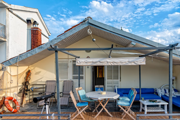 亚得里亚海海滨别墅。公寓地毯Diem在乌特耶哈，黑山。图片下载