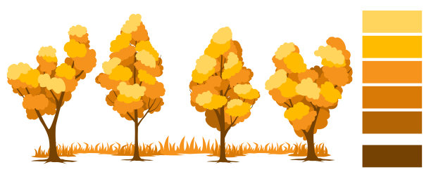 秋天。树组图片下载