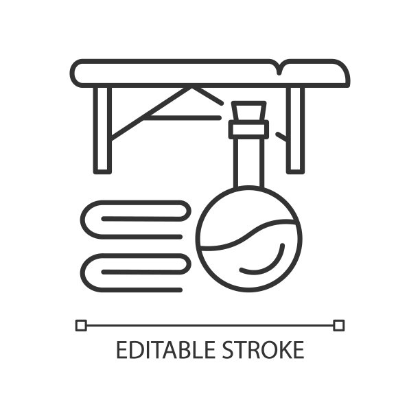 按摩床线性图标图片下载