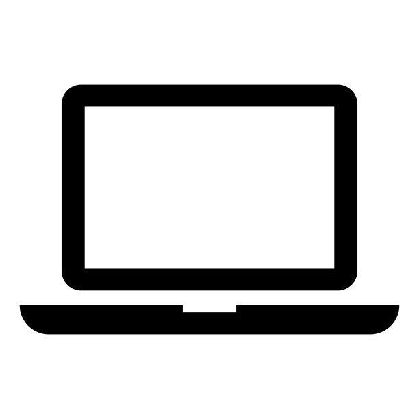 带有白屏图标的笔记本电脑图片下载