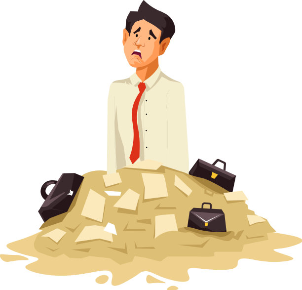 一堆文件让商人心烦意乱图片下载