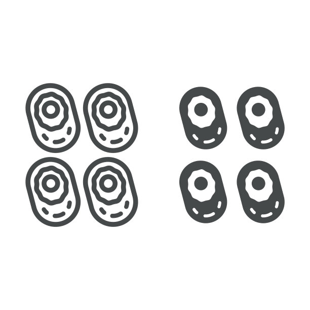 鸡蛋线和固态图标的滚蛋板包图片下载