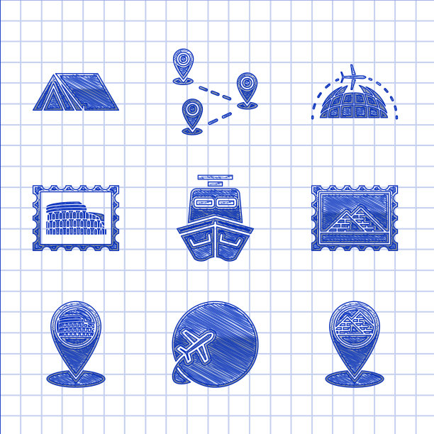 设置船球与飞行飞机地图指针图片下载