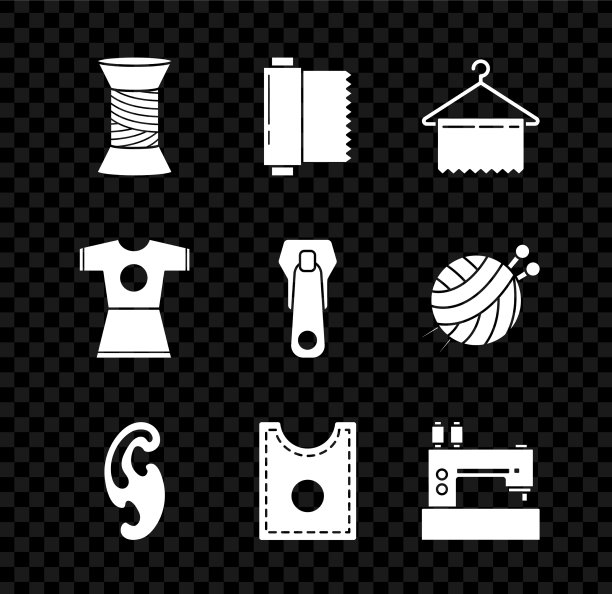 将缝纫线设置在纺织物卷上图片下载