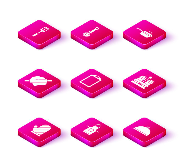 设置烤箱手套厨房围裙擀面杖图片下载