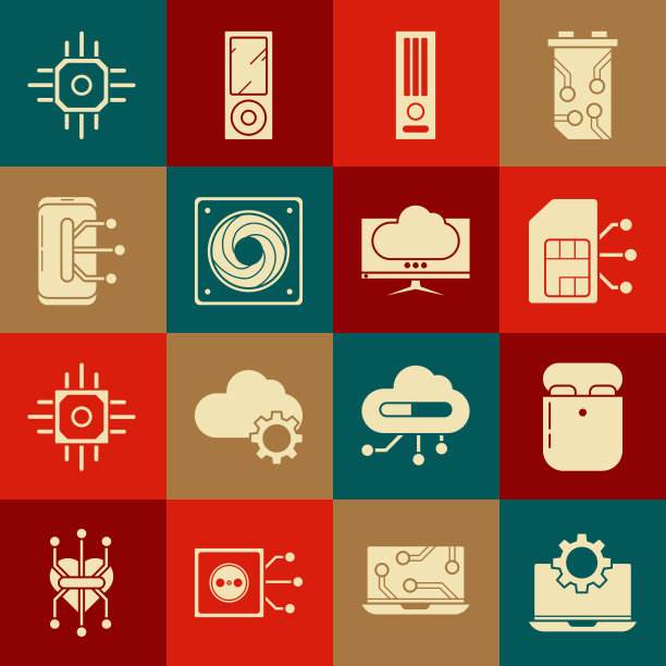 设置笔记本电脑和齿轮空气耳机在盒子sim图片下载