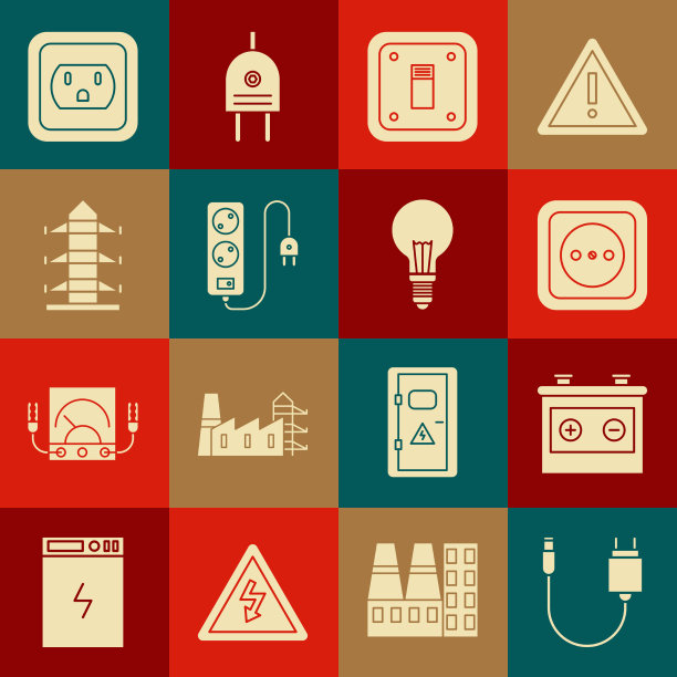 设置充电汽车电池的插座灯图片下载