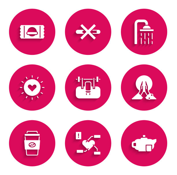 设置有杠铃的长凳，注意健康心脏图片下载