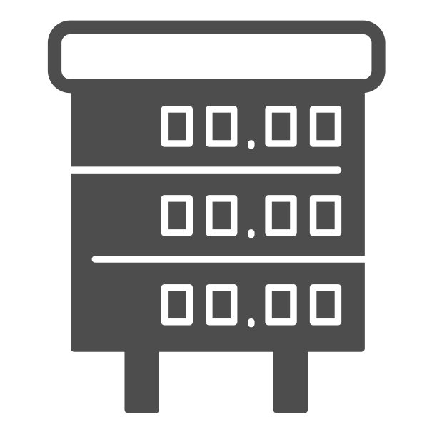 招牌与汽油，燃料价格固体图标，石油工业概念，汽油价格板矢量标志在白色背景上，字形风格图标为移动概念和网页设计。矢量图形。图片下载