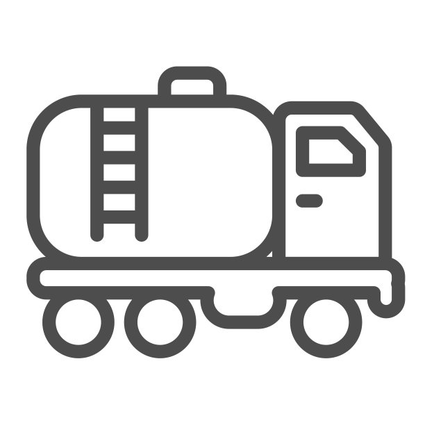 油罐车，汽油运输车线性图标，石油工业概念，货物，气体，石油矢量标志白色背景，移动概念和网页设计的轮廓样式图标。矢量图形。图片下载
