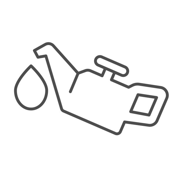 油灯和油滴，发动机润滑油细线图标，石油工业概念，发动机燃料矢量标志上的白色背景，轮廓风格图标的移动概念和网页设计。矢量图形。图片下载