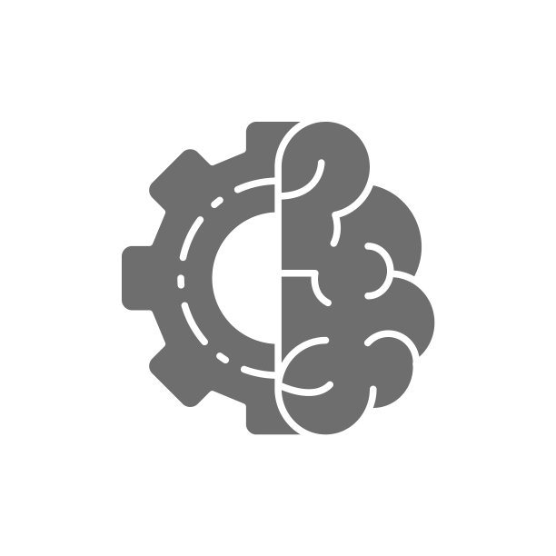 带有齿轮的工程师思维大脑图片下载