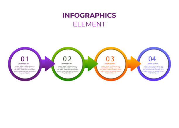 圆形渐变信息图形设计模板图片下载