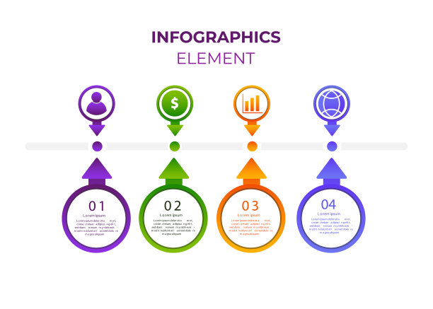 圆形渐变信息图形设计模板图片下载