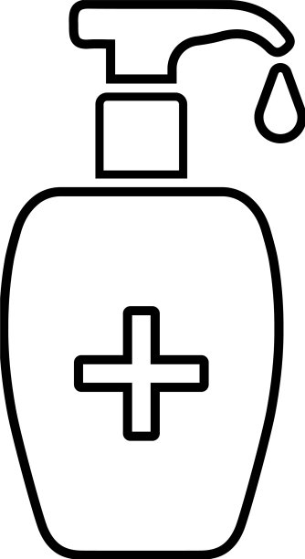新冠病毒消毒器线条图标图片下载