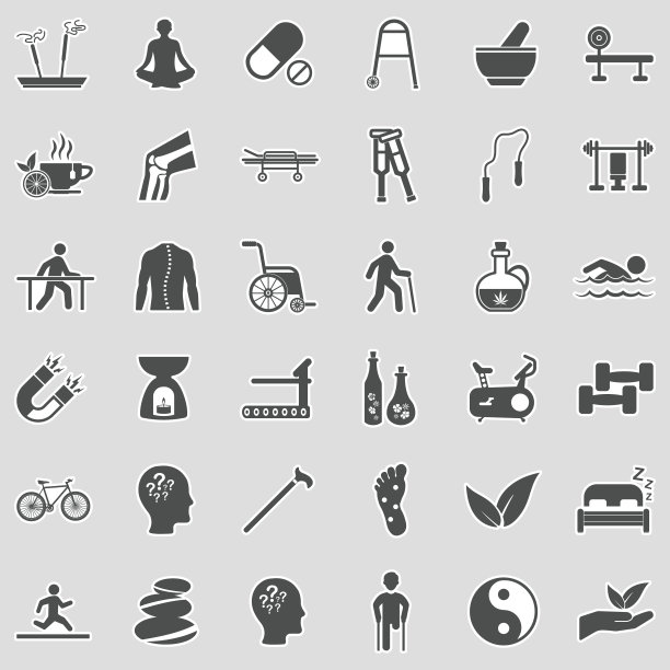 治疗图标。贴纸设计。矢量插图。图片下载