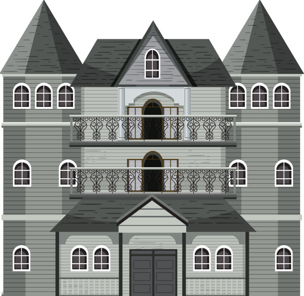 孤立鬼屋正面图片下载