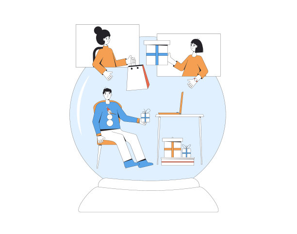 圣诞节网上见朋友送礼物图片下载