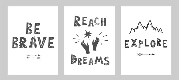 字体海报设置在斯堪的纳维亚风格图片下载