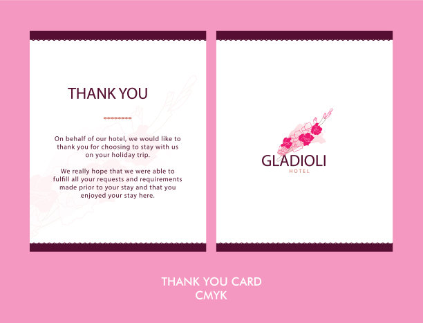 优雅的酒店感谢卡图片下载