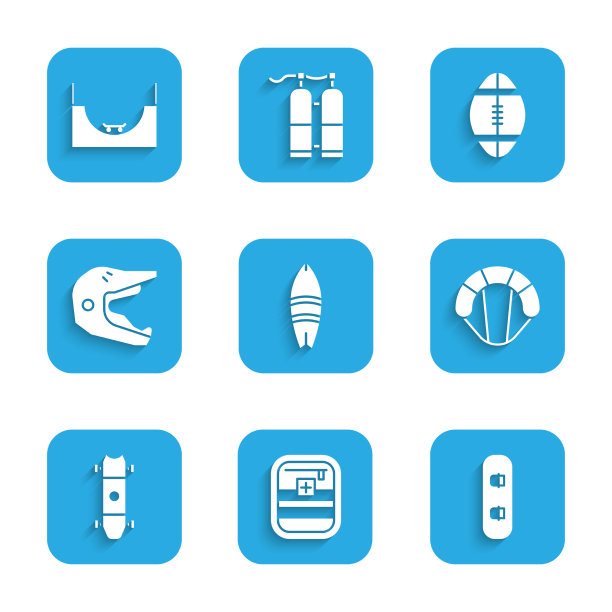 装备冲浪板急救箱，滑雪板降落伞图片下载