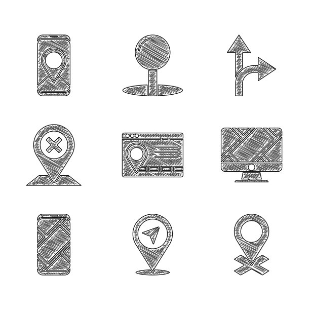 设置城市地图导航位置信息图图片下载