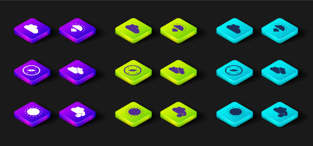 日落云带雨罗盘和图标图片下载