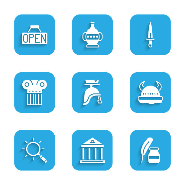 集罗马军队头盔博物馆建筑羽毛图片下载
