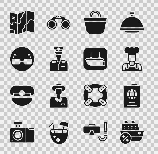 设置游轮护照厨师海滩包图片下载